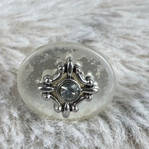 Vintage Avon Pin and Earring Set Earrings can be worn three ways Silver Metal - Picture 6 of 11